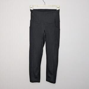 Yogalicious Lux Black Pocket Yoga Leggings Size XS